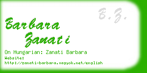 barbara zanati business card